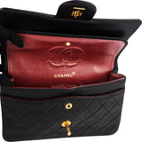 Chanel Quilted Lambskin 24K Gold Small Double Flap Shoulder Bag