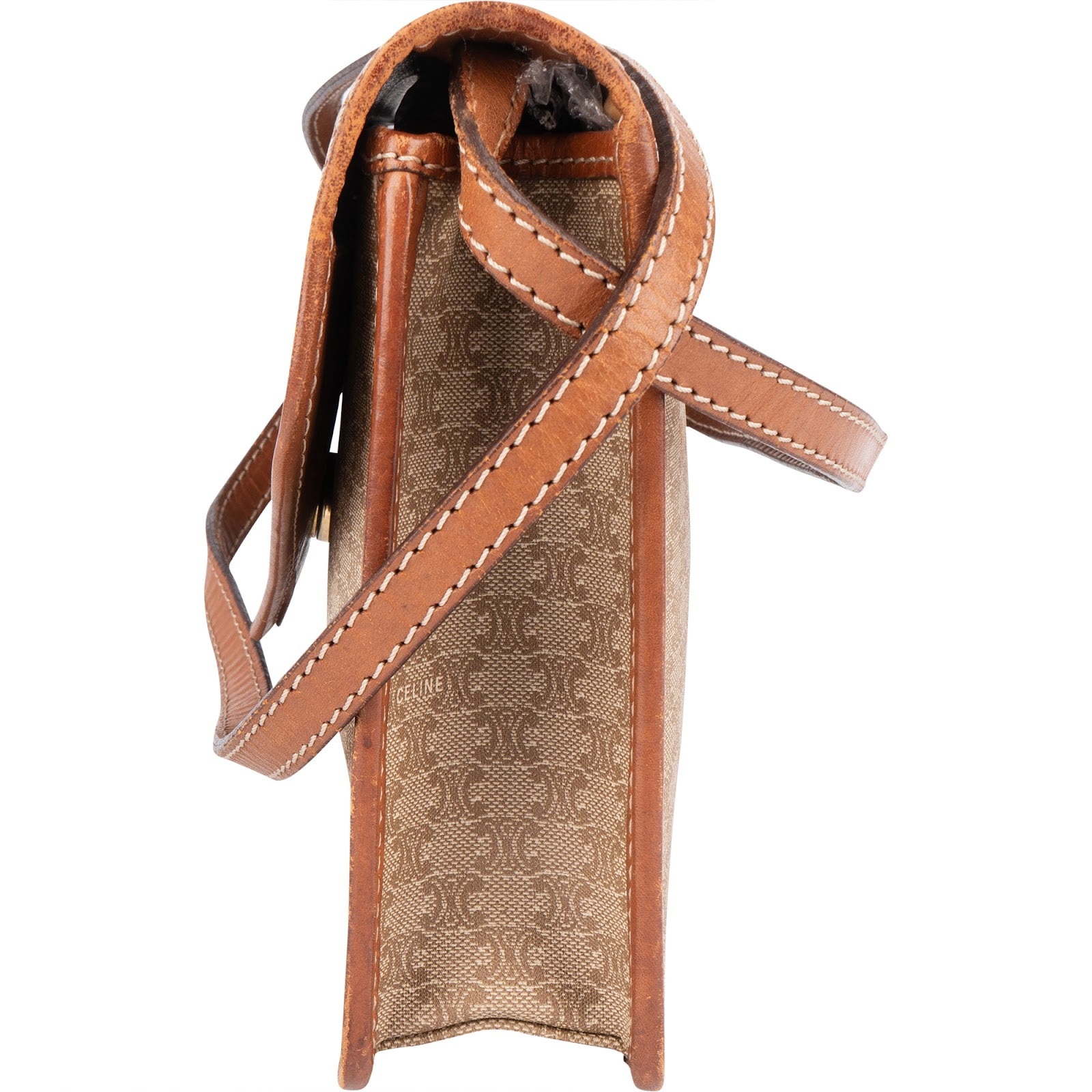 Celine Macadam Monogram Canvas Flap Crossbody Bag - vintageandkickz