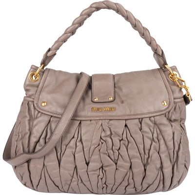 [🔄️B24 / F12] Miu Miu Matelassé Nappa Leather Coffer Crossbody Bag - vintageandkickz