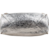 Balenciaga Metallic Crinkled Leather Small City Crossbody Handbag