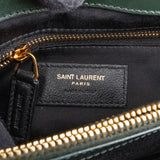 Yves Saint Laurent Dark Green Quilted Calfskin Medium Loulou Crossbody Bag