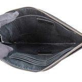 Yves Saint Laurent Grained Leather Zipped Clutch