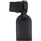 [🔄️B21 / F49] Louis Vuitton Noir Leather Luggage Tag - vintageandkickz