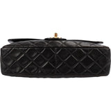Chanel Soft Quilted Lambskin 24K Gold Medium Single Flap Crossbody Bag