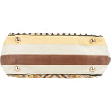 Valentino Leather Rockstud Striped Tote Shoulder Bag