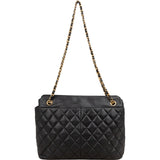 Chanel Quilted Lambskin Zip Shoulder Bag