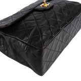 Chanel Quilted Lambskin 24K Gold Soft Jumbo Single Flap Crossbody Bag