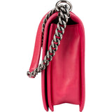 Chanel Pink Quilted Lambskin Large Boy Crossbody Bag