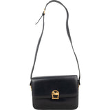 Celine Navy Boxcalf Leather Horse Carriage Triomphe Shoulder Bag