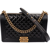 Chanel Quilted Crinkled Calfskin Limited "A Tale from Paris to Salzburg" Large Boy Crossbody Bag