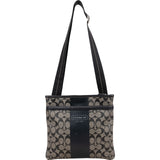 Coach Monogram Signature Stripe Tote Shoulder Bag