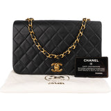 Chanel Quilted Lambskin 24K Gold Turnlock Single Flap Crossbody Bag - vintageandkickz