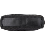 Gucci Black Leather GG Canvas Bamboo Frame Shoulder Bag