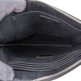 Saint Laurent Grained Leather Leather Clutch