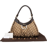Gucci Monogram GG Canvas Abbey D-Ring Hobo Shoulder Bag