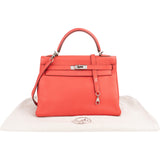 Hermès Grained Togo Leather Palladium Kelly Retourne 32 Handbag