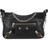 Balenciaga Black Leather City Mini Pochette Crossbody Bag