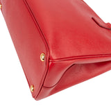 Prada Red Saffiano Leather Galleria Handbag