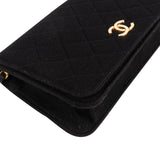 Chanel Quilted Cotton 24K Gold Single Flap Shoulder Bag