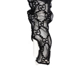 Gucci Black Tüll Flocked GG Tulle Top (L)