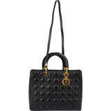 Christian Dior Quilted Cannage Lambskin Lady Dior Handbag