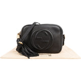 Gucci Black Pebbled Leather Soho Camera Crossbody Bag