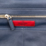 Valentino Garavani Navy Calfskin Large Rockstud Shopper Shoulder Bag