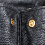 Prada Black Vitello Daino Leather Tote Handbag
