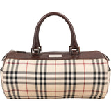 Burberry Nova-Check Monogram Bowling Handbag