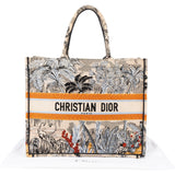 Christian Dior Embroidered Canvas Dioriviera Tropical Book Tote Handbag