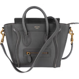 Céline Grey Leather Luggage Handbag