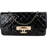 Chanel Quilted Patent Leather CC Crossbody Bag - vintageandkickz