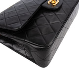Chanel Quilted Lambskin Medium 24K Gold Double Flap Shoulder Bag