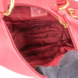 Prada Pink Vitello Daino Leather Hobo Shoulder Bag