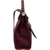 Hermès Classic Cotton Herbag 31 Maroon Zip Crossbody Handbag