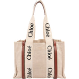 Chloé Canvas Medium Woody Tote Shoulder Bag