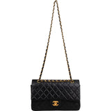 Chanel Quilted Lambskin 24K Gold Medium Double Flap Shoulder Bag