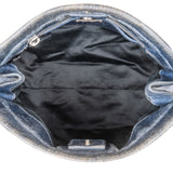 Miu Miu Blue Vitello Lux Leather Bow Handbag