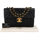 Chanel Quilted Lambskin 24K Gold Maxi Single Flap Crossbody Bag