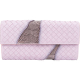 Bottega Veneta Lilac Intrecciato Ayers Python Leather Continental Wallet