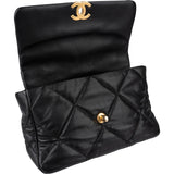 Chanel 19 Quilted Lambskin Single Flap Crossbody Bag Large