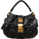 Miu Miu Nappa Matelassé Leather City Handbag