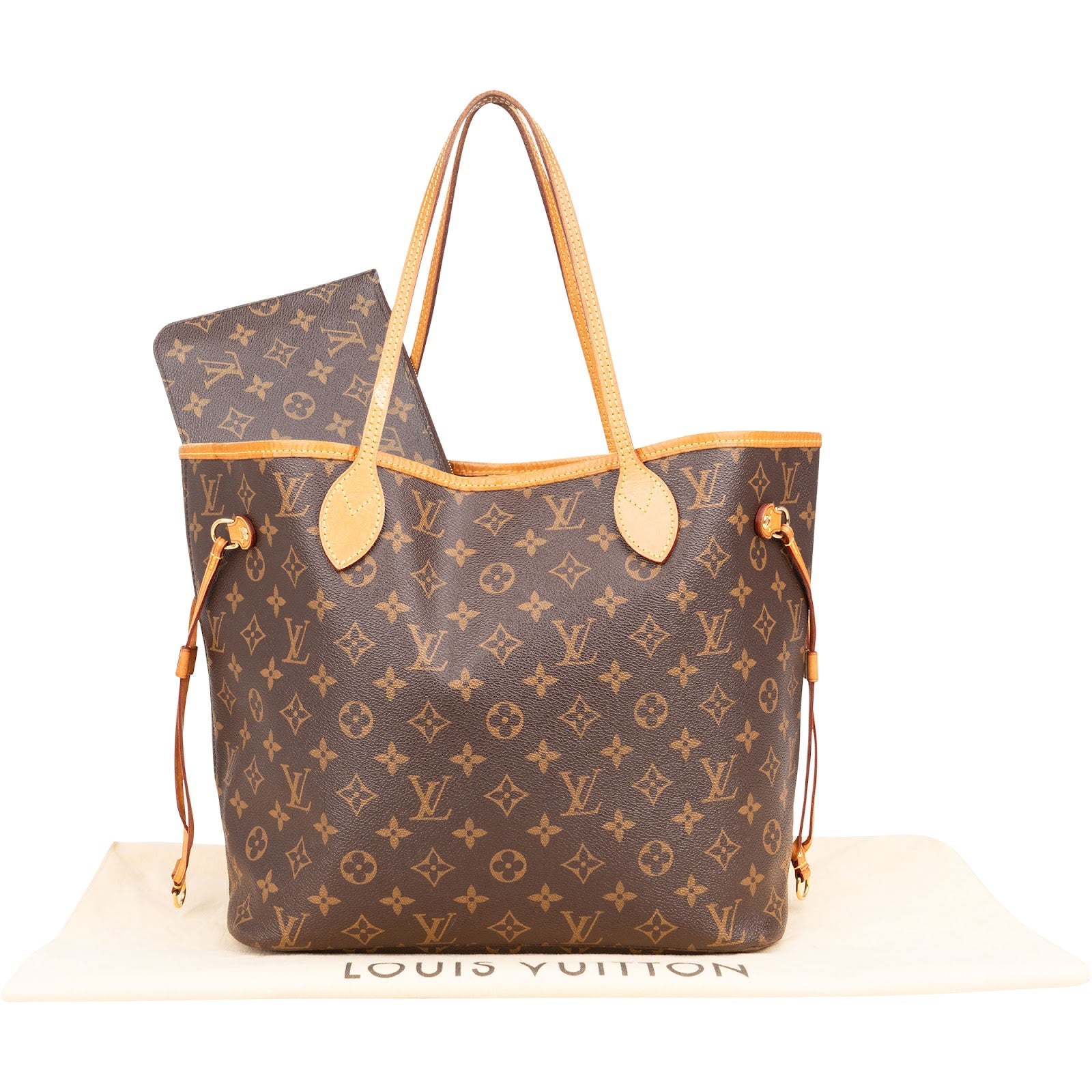Louis Vuitton Monogram Canvas Neverfull MM Shoulder Bag - vintageandkickz