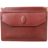 Cartier Bordeaux Leather Clutch