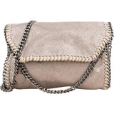 Stella McCartney Metallic Falabella Fold Over Crossbody Bag