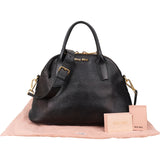 Miu Miu Grained Leather Dome Handbag