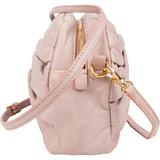 Miu Miu Pink Nappa Leather Gathered Crossbody Bag