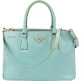 Prada Turquoise Saffiano Leather Galleria Handbag