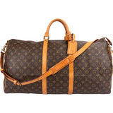 Louis Vuitton Monogram Canvas Keepall 60 Bandoulière Travel Bag