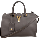 Yves Saint Laurent Grey Leather Cabas Chyc Handbag